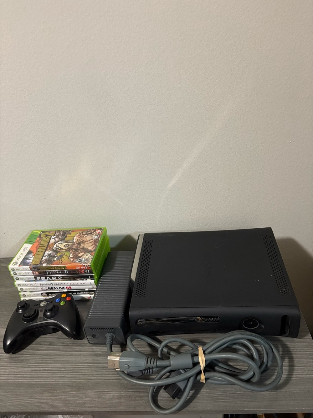 Xbox 360 120GB Console Bundle OEM Controller Games Tested Loud Fan/Drive